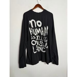 CHNGE Black longsleeve with white embroidery Size XXL